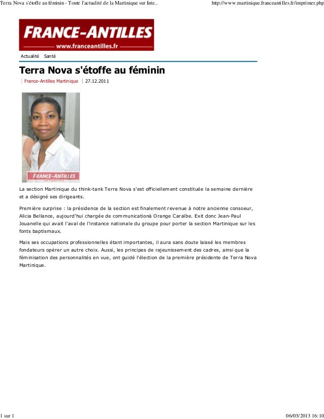 Terra Nova S Etoffe Au Feminin