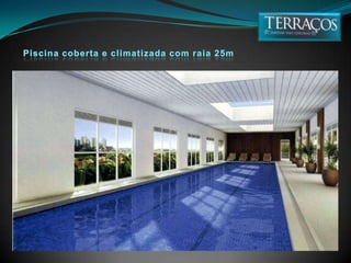 Piscina coberta e climatizada com raia 25m