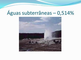 Águas subterrâneas – 0,514%
 
