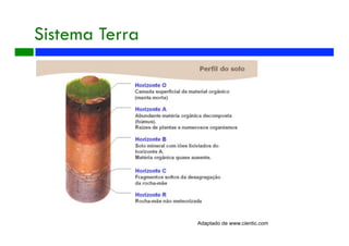 Adaptado de www.cientic.com
Sistema Terra
 