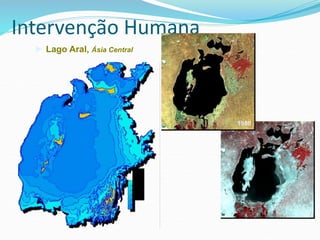 2000
Intervenção Humana
► Lago Aral, Ásia Central
1957
1977
1982
1984
1993
2000
1980
 