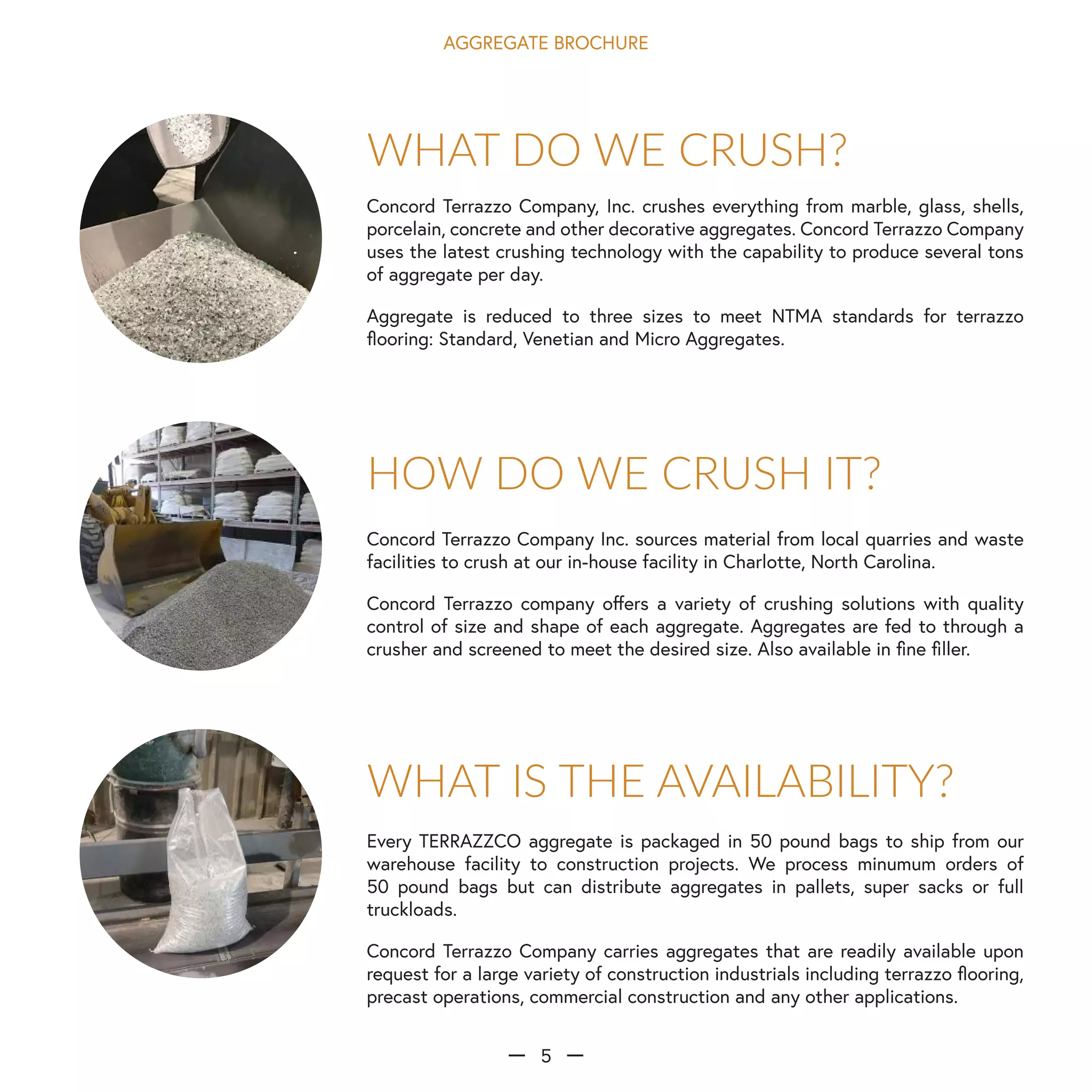 TERRAZZCO Aggregate Brochure: Marble, Glass, Shells | PDF