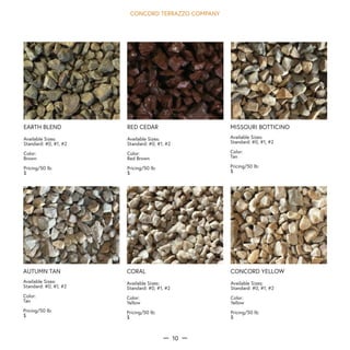 TERRAZZCO Aggregate Brochure: Marble, Glass, Shells | PDF