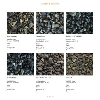 TERRAZZCO Aggregate Brochure: Marble, Glass, Shells | PDF