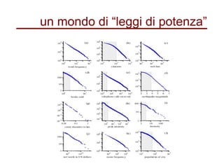 un mondo di “leggi di potenza”
 