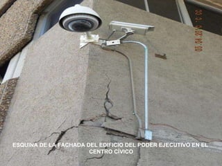 ESQUINA DE LA FACHADA DEL EDIFICIO DEL PODER EJECUTIVO EN EL  CENTRO CÍVICO 