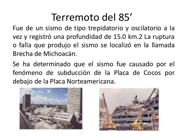 Resultado de imagen para terremoto en mexico 1985 replicas