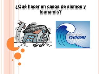 ¿Que hacer en casos de terremotos y tsunamis?
