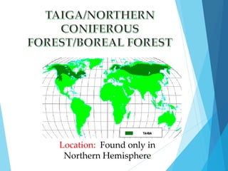 Location: Found only in 
Northern Hemisphere 
 