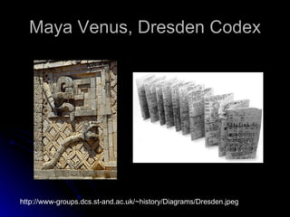 Maya Venus, Dresden Codex http://www-groups.dcs.st-and.ac.uk/~history/Diagrams/Dresden.jpeg 