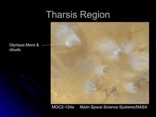 Tharsis Region Olympus Mons & clouds 