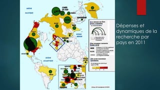 Dépenses et
dynamiques de la
recherche par
pays en 2011
 