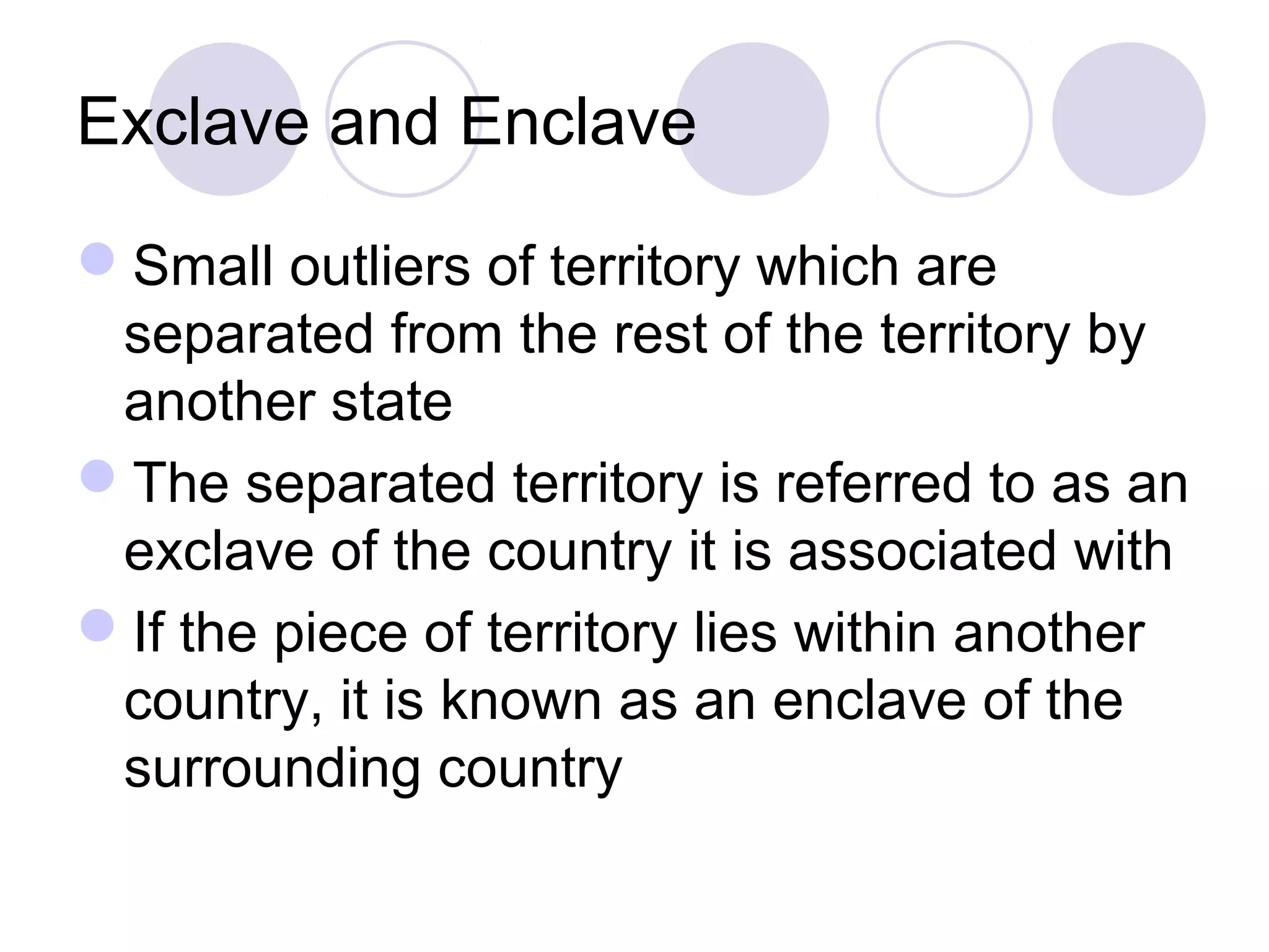 Exclave State Examples Territorial Morphology | PPT