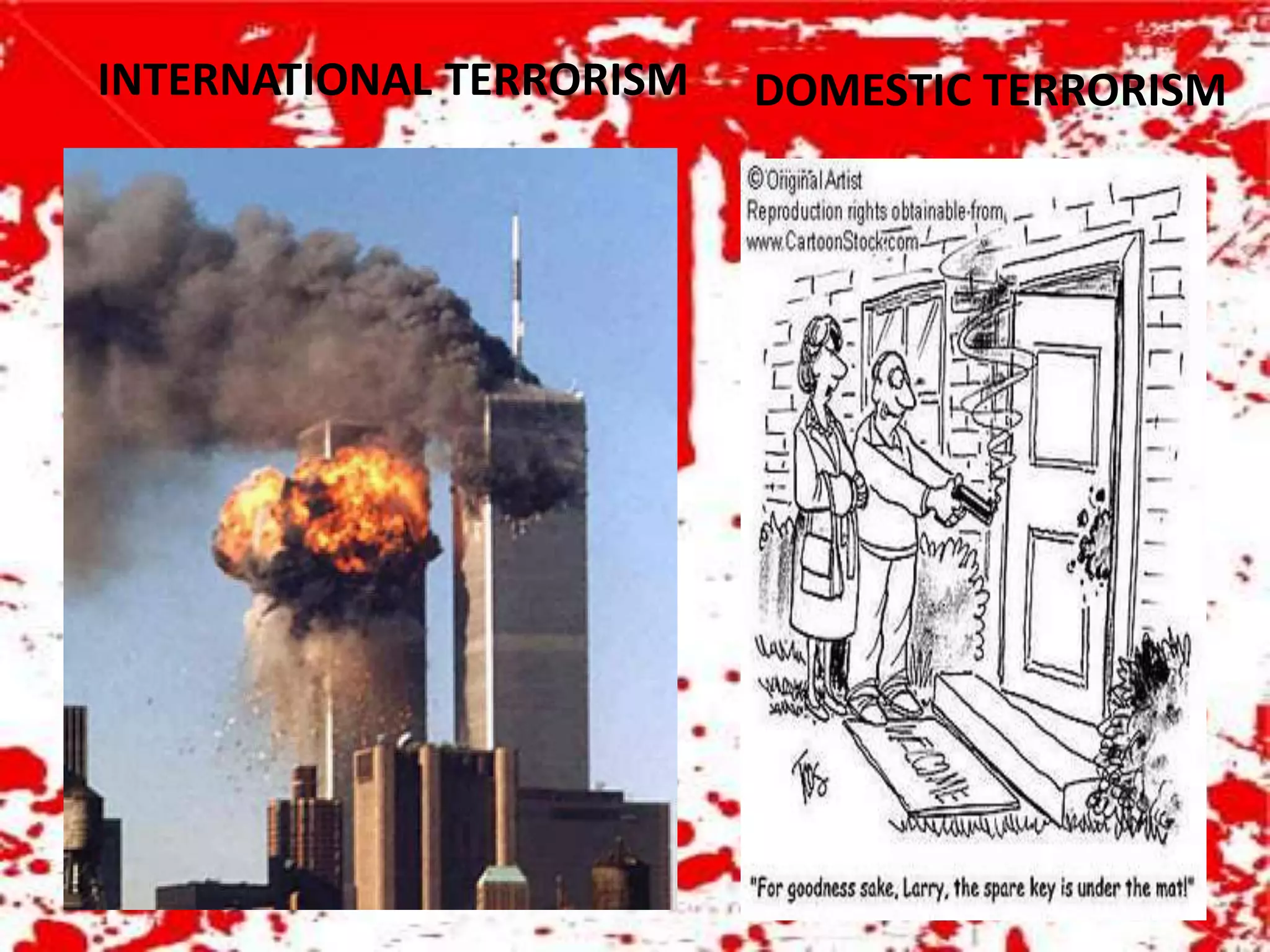 DOMESTIC TERRORISMINTERNATIONAL TERRORISM
 