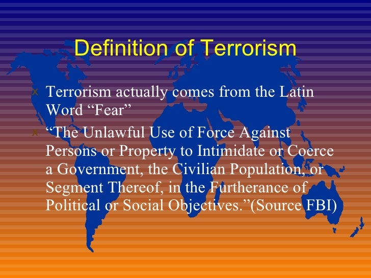 Help me with a terrorism powerpoint presentation Chicago US Letter Size 7 days double spaced
