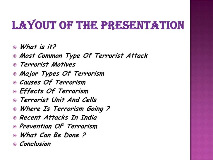 Essay on effects of terrorism in india