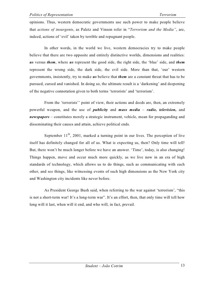 Terrorism Essays: Examples, Topics, Titles, & Outlines