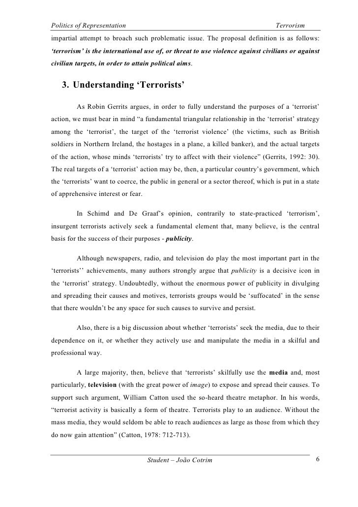 Essay on terrorism in english