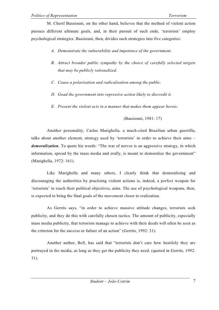 Anti terrorism essay