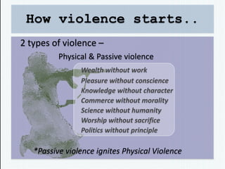 Passivism Terrorism and non violence | PPTX
