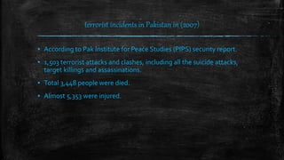 tragic incidents of terrorism in pakistan essay