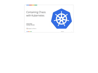 ‹#›
@tpryan
Terrence Ryan
Developer Advocate
Containing Chaos
with Kubernetes
 