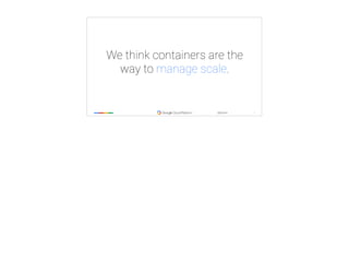 ‹#›
@tpryan
We think containers are the
way to manage scale.
 