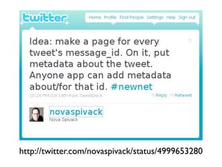 http://twitter.com/novaspivack/status/4999653280
 