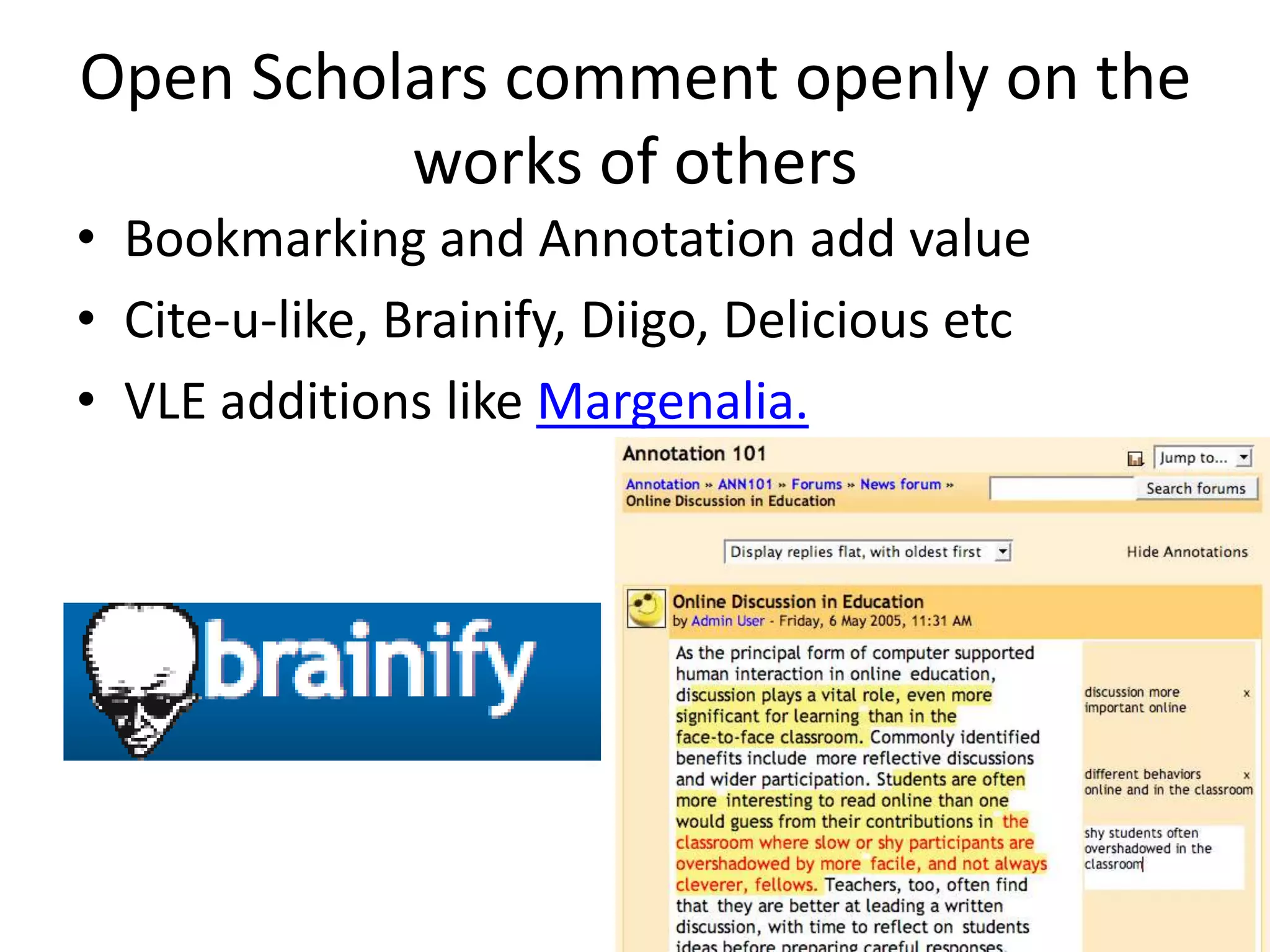 Open Scholars Filter and Share With Others