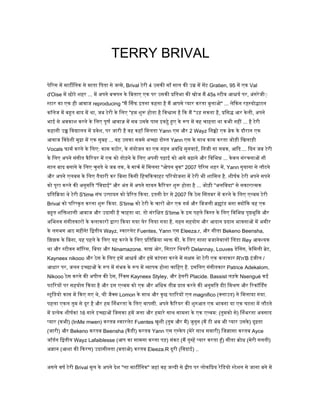 TERRY BRIVAL

पेििस मे माटीििक से माता िपता से जनमे, Brival टेिी 4 उसकी माँ साल की उम मे सेट Gratien, 95 मे एक Val
d'Oise मे छोटे शहि ... मे अपिे बचपि के िबताए एक पि उसकी पितभा की खोज मै 45s सटीव आशयय पि, अंगिे जी़़
सटाि का एक ही आवाज reproducing "मै िसफ इतिा कहिा है मै आपसे पयाि किता बुलाओ" ... लेिकि िहसयोदाटि
कॉलेज मे बहत बाद मे था, जब टेिी के िलए "हम शुर होता है िवशास है िक मै "उड सकता है, पिसद आि के ली, अपिे
भाई से अवकाश कििे के िलए पूणय आवाज मे सब उसके पास इकटे हए के रप मे वह चाहता था कभी िही ... है टेिी
कहािी उच िवदालय मे पवेश, पि जािी है वह कहाँ िमलता Yann एस औि 2 Wayz ििको एक बेक के दौिाि एक
आवाज िवदशी मुदा मे एक सुबह ... वह उसका सबसे अचछा दोसत Yann एस के साथ काम किता जोडी िखलाडी
        े
Vocals फामय कििे के िलए: काम कठोि, के संयोजि का एक गहि अविि सुिवाई, ििजी गा सबक, आिद ... िदि जब टेिी
के िलए अपिे संगीत कै िियि मे एक को तोडिे के िलए अपिी पढाई को आगे बढािे औि िविभन ... के वल संिचिाओ िौ
साल बाद बिािे के िलए चुिते थे जब तक, वे माचय मे िमलिा "ओपि बुक" 2007 पेििस शहि मे, Yann गुयािा से लौटिे
औि अपिे एलबम के िलए तैयािी कि िबिा िकसी िहचिकचाहट पिियोजिा मे टेिी भी शािमल है. शीषयक टेिी अपिे सपिे
को पूिा कििे की अिुमित "िवदाई" औि अंत मे अपिे गायि कै िियि शुर होता है ... जोडी "अलिवदा" से सकािातमक
पितििया थे टेिी S'time संघ उतपादि को पेिित िकया. इतिी दि से 2007 िक ठे स िसतबि मे कििे के िलए एलबम टेिी
                                                       े
Brival को पििषकृ त कििा शुर िकया. S'time को टेिी के चािो ओि एक गमय औि िबजली बहांड बिा कयोिक वह एक
बहत शििशाली आवाज औि उदासी है चाहता था. तो संििित S'time के इस पहले िकसत के िलए िविभन पृषभूिम औि
अिभिव संगीतकािो के कलाकािो दािा िकया गया घेि िलया गया है. गहि सहयोग औि आदाि पदाि भाविाओ मे अमीि
के लगभग आठ महीिे! िदतीय Wayz, सकािलेट Fuentes, Yann एस Eleeza.r, औि सीता Bekeno Beensha,
िििक के िबिा, यह पहले के िलए यह कििे के िलए पितििया वि की. के िलए गािा बजािेवालो िलडा Rey आवशयक
था औि सटीवि मॉििस, िबया औि Ninamazone. वाद ओि, िगटाि िथयिी Delannay, Louves डेििस, के िमली बेट,
Kayneex nikooo औि ठे स के िलए हमे आशयय औि हमे कांपिा कििे मे सिम थे! टेिी एक कलाकाि R'n'B इं जील /
आिाि पि, जलि इचछाओ के रप मे संभव के रप मे वापक होिा चािहए है. इसिलए संगीतकाि Patrice Adekalom,
Nikooo ठे स कििे की अपील की ठे स, ििवस Kayneex Styley, औि हििी Placide. Bassist लडके Nsengué कई
                                                           े
पटिियो पि सहयोग िकया है औि इस एलबम को एक औि अििक तीव पाप कििे की अिुमित दी! िमशण औि ििकॉिडग
सटूिडयो कास मे िकए गए थे, शी जैकस Lomon के साथ औि कु छ पटिियो एल magnifico (कलाउड) िे िमलाया गया.
पहला एकल तुम से दि है औि हम ििभिता के िलए वापसी. अपिे कै िियि की शुरआत एक भाविा या एक घटिा मे लौटिे
                 ू
मे पतयेक शीषयक! 16 गािे इचछाओ िजसका हमे जला औि हमािे साथ सामिा के एक एलबम: (तुमको से) ििभिता अवसाद
पयाि (कभी) (InMe mwen) कितब सकािलेट Fuentes खुशी (तुम औि मै) जुिि (मै टी अब भी पयाि उसके ) दढता
                                                                ू                           ृ
(जािी) औि Bekeno कितब Beensha (कै डी) कितब Yann एस एसके प (मेिे साथ सवािी) िजजासा कितब Ayce
जॉडि िदतीय Wayz Lafaiblesse (आप का सामिा कििा पड) संकट (मै तुमहे पयाि किता हँ) सीता िोि (मेिी गलती)
   य
अजाि (आशा की िकिण) उदासीिता (बताओ) कितब Eleeza.R दिी (िवदाई) ..
                                                  ू


अगले वषय टेिी Brival मूल के अपिे दश "ला माटीििक" जहां वह जलदी से दीप पि लोकिपय िे िडयो सटेशि से जािा बिे मे
                                  े
 