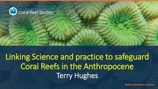 Linking Science and practice to safeguard
Coral Reefs in the Anthropocene
Terry Hughes
 