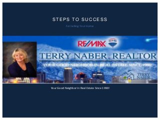 STEPS TO SUCCESS
For Selling Your Home

Your Good Neighbor In Real Estate Since 1990!

 