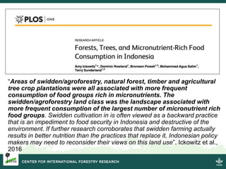 CIFOR/FTA and the CBD
