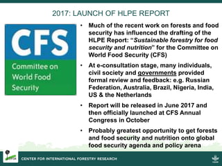 CIFOR/FTA and the CBD