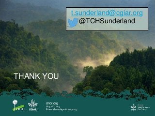 CIFOR/FTA and the CBD