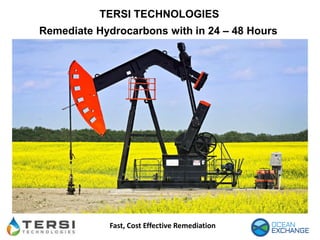 TERSI TECHNOLOGIES
Remediate Hydrocarbons with in 24 – 48 Hours
Fast, Cost Effective Remediation
 