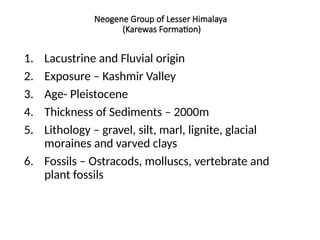 Tertiary and Quaternary Rocks of India.pptx