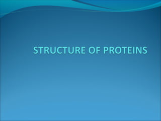Tertiary structure of proteins | PPT