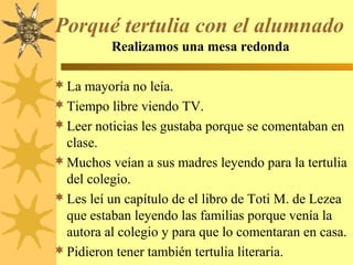 Tertulia Letrero Tertulia literaria | PPT