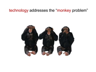 technology addresses the “monkey problem”
 