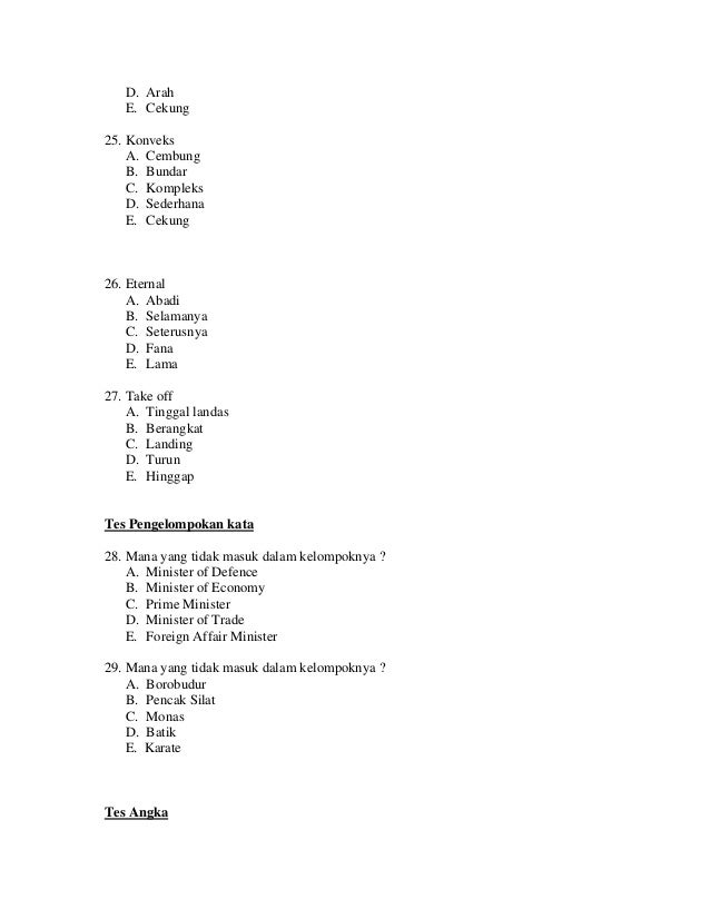 Tes Potensi Akademik Tpa Download Gratis