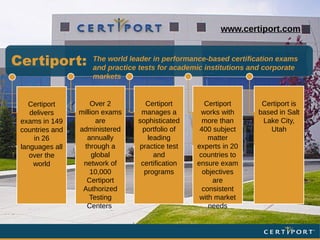 James Varnham: quot Certification quot PPT