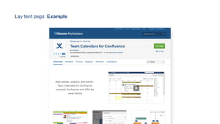 Lay tent pegs: Example
 