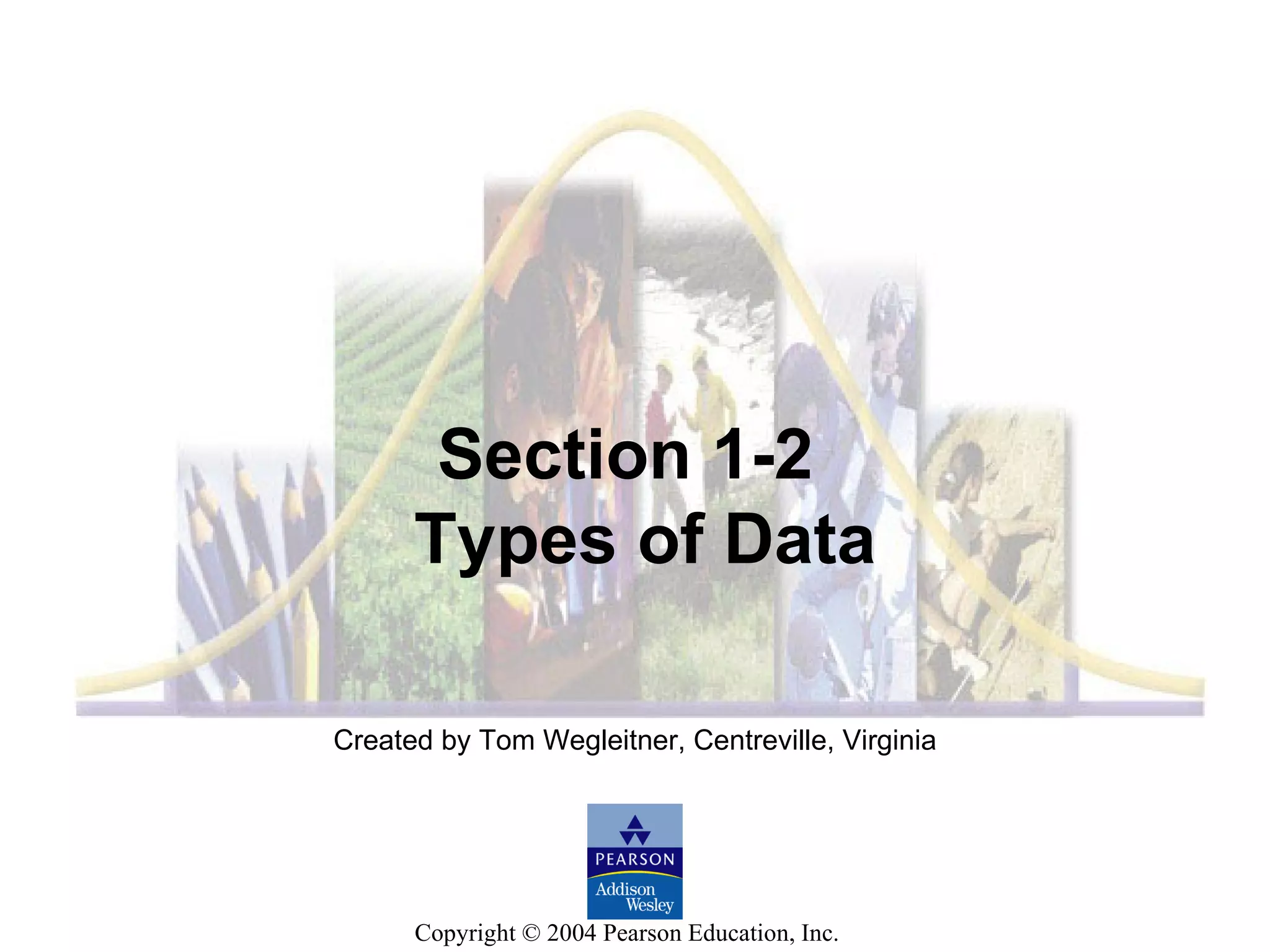 Created by Tom Wegleitner, Centreville, Virginia Section 1-2  Types of Data 