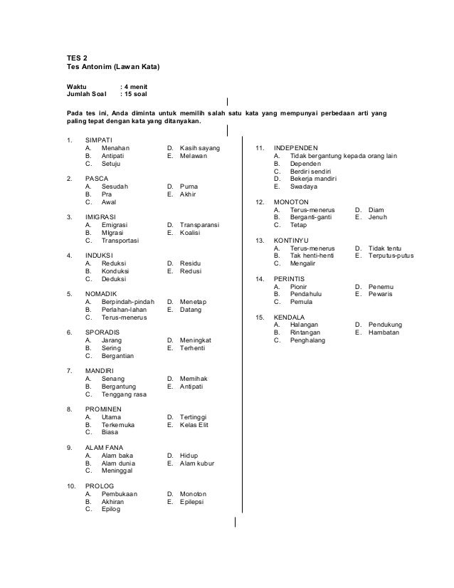 Tes Bakat Skolastik 1