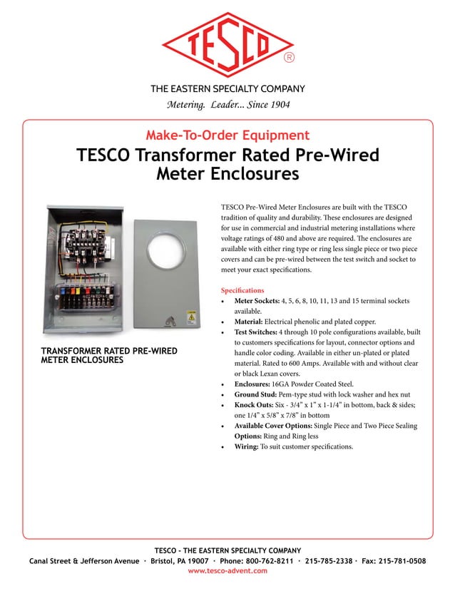 TESCO Product Catalog PDF