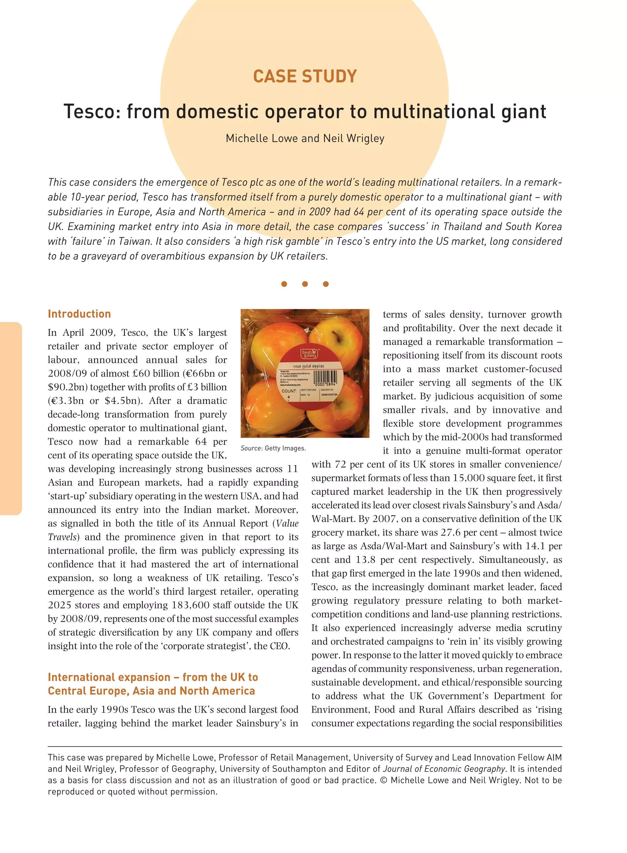 Tesco case study session 7 | PDF