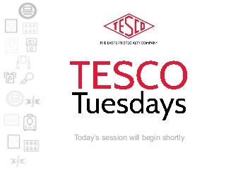 Today’s session will begin shortly
 