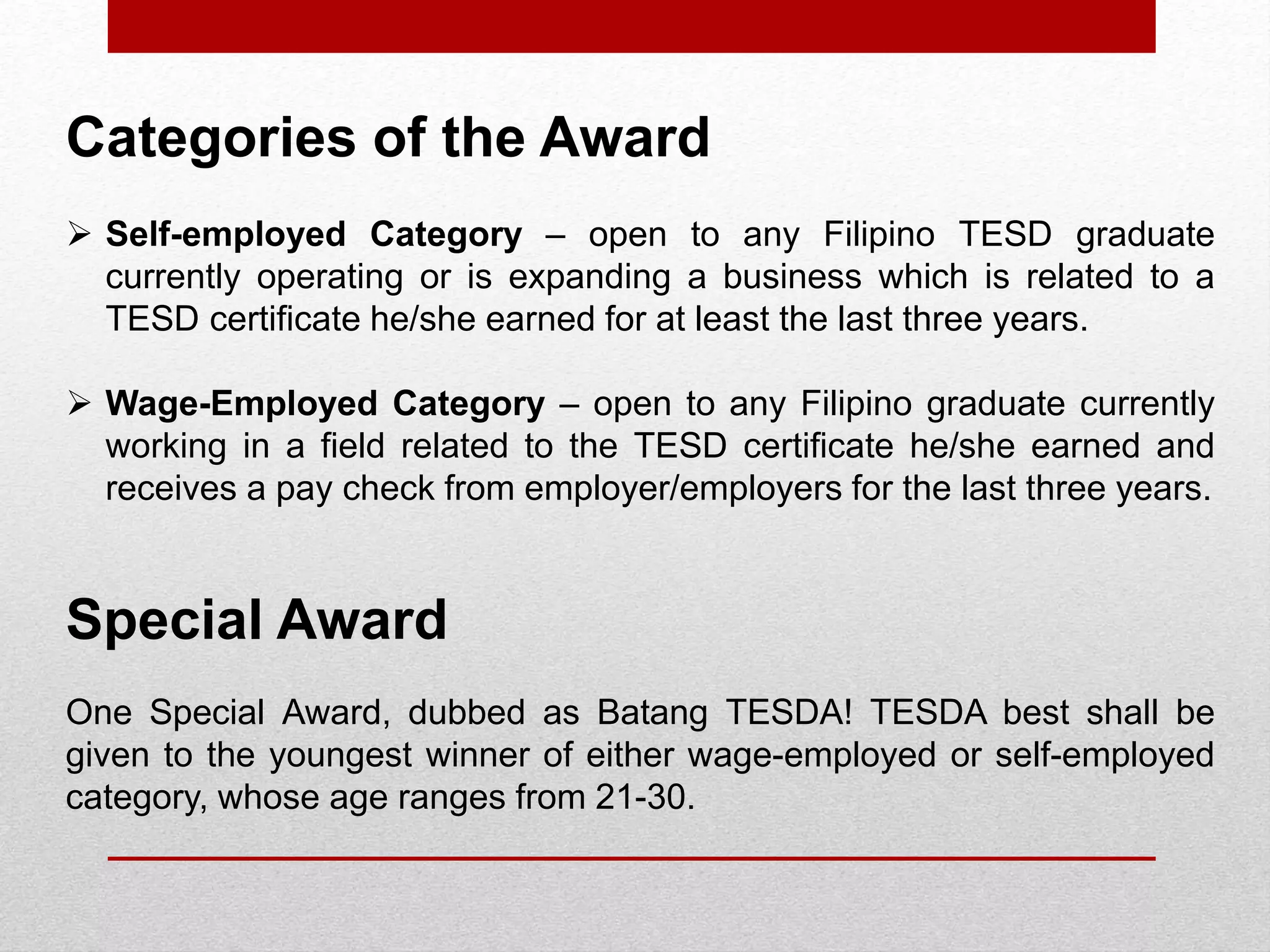 Tesda idol presentation | PPTX