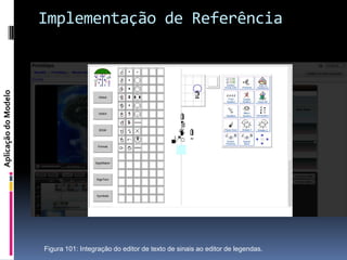 Implementação de Referência
Aplicação do Modelo




                      Figura 101: Integração do editor de texto de sinais ao editor de legendas.
 